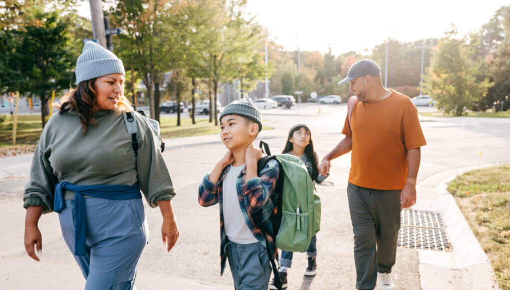 Parents helping kids transition back to school