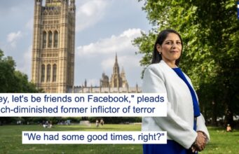 Priti Patel back and useless like your traditional bully 